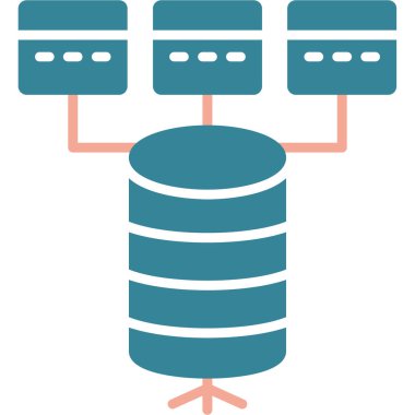 veritabanı düz renkli simge
