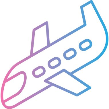 Uçak. Web simgesi vektör illüstrasyonu