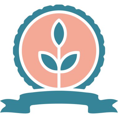 Bir bitki simgesinin vektör illüstrasyonu