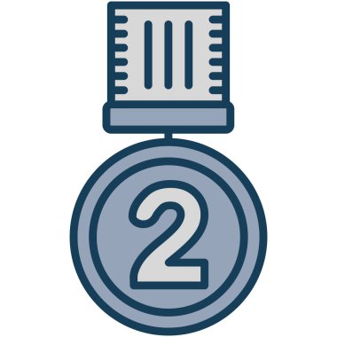 Madalya simgesi, düz vektör çizimi