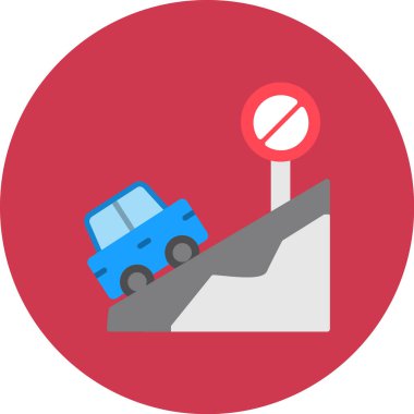 araba kazası vektör simgesi