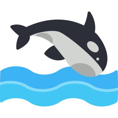 deniz hayvanlarının ana hatlarıyla doldurulmuş simgesi