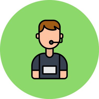 Müşteri servis simgesi vektör illüstrasyonu