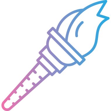 Fırça simgesi vektör illüstrasyonu