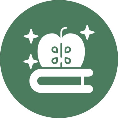 Elma. Web simgesi basit illüstrasyon