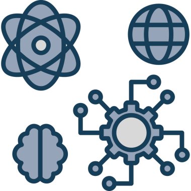 atom. Web simgesi basit tasarım