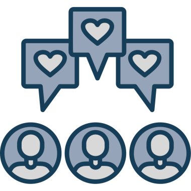 vektör çizimi sosyal medya simge