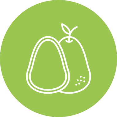 Eşsiz meyve vektör çizgisi simgesi