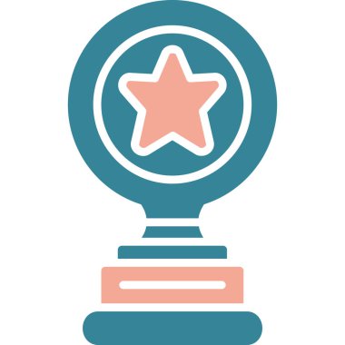 Kupa. Web simgesi vektör illüstrasyonu