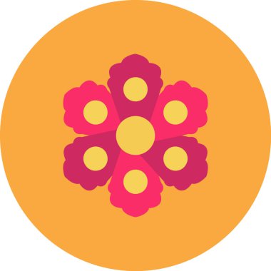 Çiçek. Web simgesi basit illüstrasyon