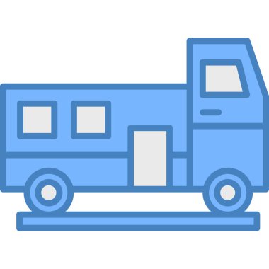 Otobüs. Web simgesi basit illüstrasyon