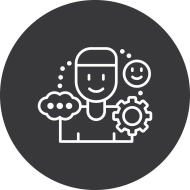 Müşteri hizmet vektör satırı simgesi,