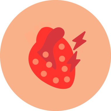 Kırmızı kalbin vektör çizimi