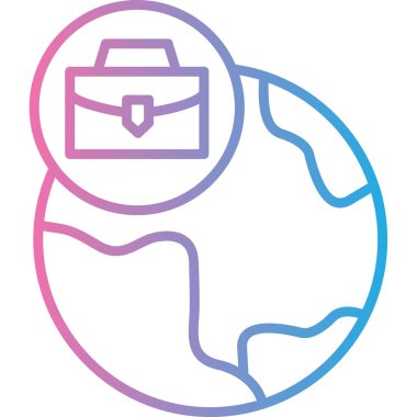 Dünya simgesinin vektör illüstrasyonu