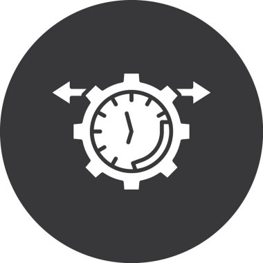 Saat simgesi. Beyaz arkaplanda izole edilmiş web tasarımı için saat vektör simgesinin basit çizimi