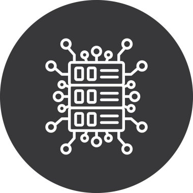 Devre kartı simgesi modada izole edilmiş arkaplan