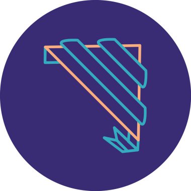 Bir bayrak simgesinin vektör illüstrasyonu