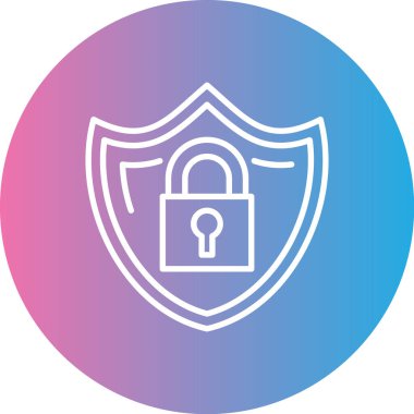 Vektör illüstrasyonu, kilit simgesi