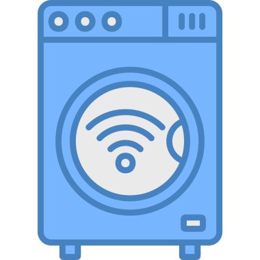 Çamaşır makinesi. Basit illüstrasyon