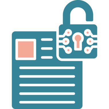 Kilit. Web simgesi basit illüstrasyon