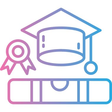 Mezuniyet kap simge vektör çizim