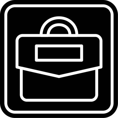 evrak çantası simgesi, vektör illüstrasyonu beyaz arkaplanda izole edildi