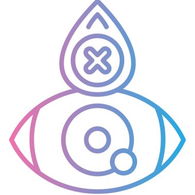 Göz simgesinin vektör illüstrasyonu