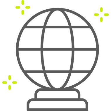 dünya haritası simgesi, basit biçim