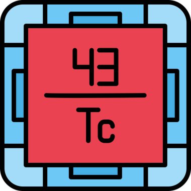 Bir kimyasal simgenin vektör illüstrasyonu