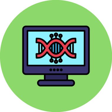 DNA simgesinin vektör illüstrasyonu