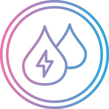 beyaz arkaplanda izole edilmiş çizgi yıldırım düşüşü simgesi. Yıldırım. Renkli taslak konsepti. vektör.