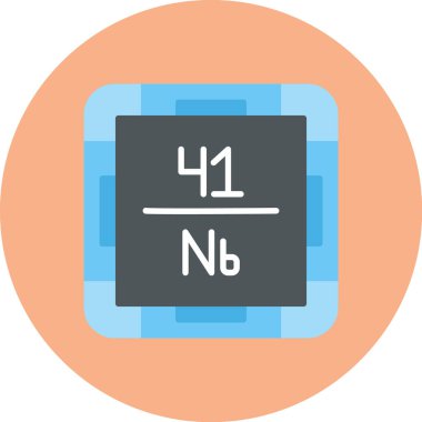 Periyodik tablonun periyodik tablosunun bir simgesinin vektör çizimi