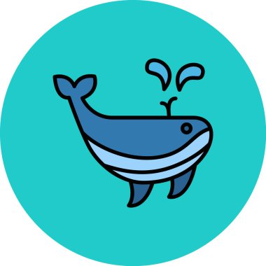 Balina hayvanı. Basit resimleme