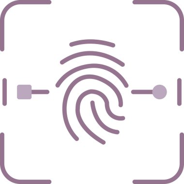 parmak izi ikonu vektör illüstrasyonu