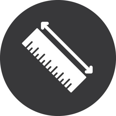 Teyp düz simgesi daire biçiminde ölçülüyor