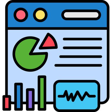 Analiz çizelgesi simgesi - taslak biçimi