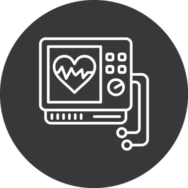 Kalp vektör simgesini modern ince çizgide izle