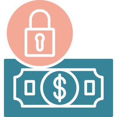 Dolar. Web simgesi basit illüstrasyon