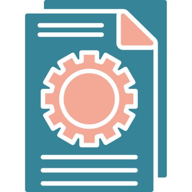 dişli makine düz vektör simgesi