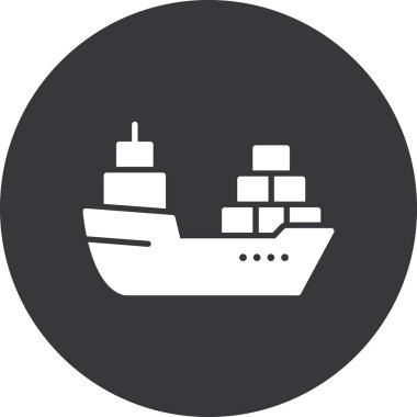 Kargo Gemisi, Her Kullanım İçin Basit Vektör Simgesi
