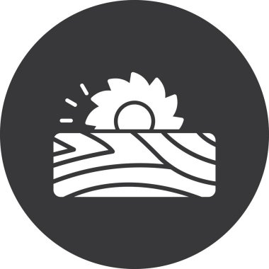 Deniz dalgaları simgesinin vektör illüstrasyonu