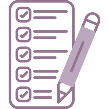 Yapılacaklar listesi web simgesi basit illüstrasyon