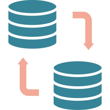 veritabanı. Web simgesi basit illüstrasyon