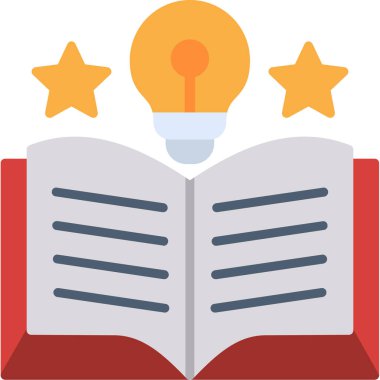 kitap eğitimi öğrenme simgesi düz stil