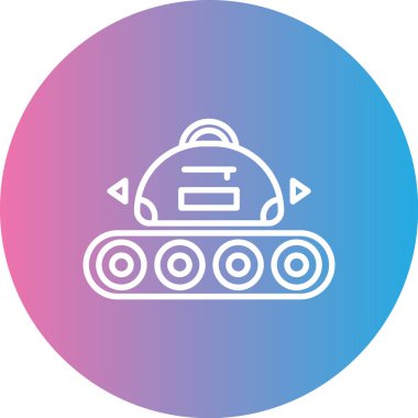 Bir benzin istasyonu simgesinin vektör illüstrasyonu