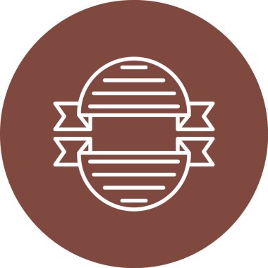 Yuvarlak bir simgenin vektör illüstrasyonu