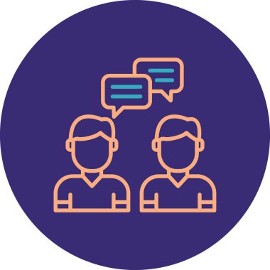 Sohbet simgesinin vektör illüstrasyonu