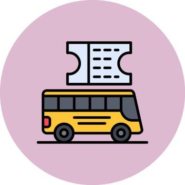 bus simgesi vektör illüstrasyonu