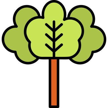 Brokoli sebze ikonu ile doldurulmuş - taslak biçimi