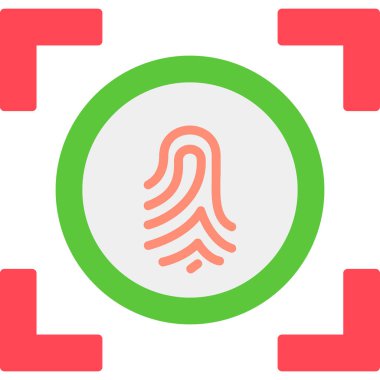 parmak izi ikonu vektör illüstrasyonu